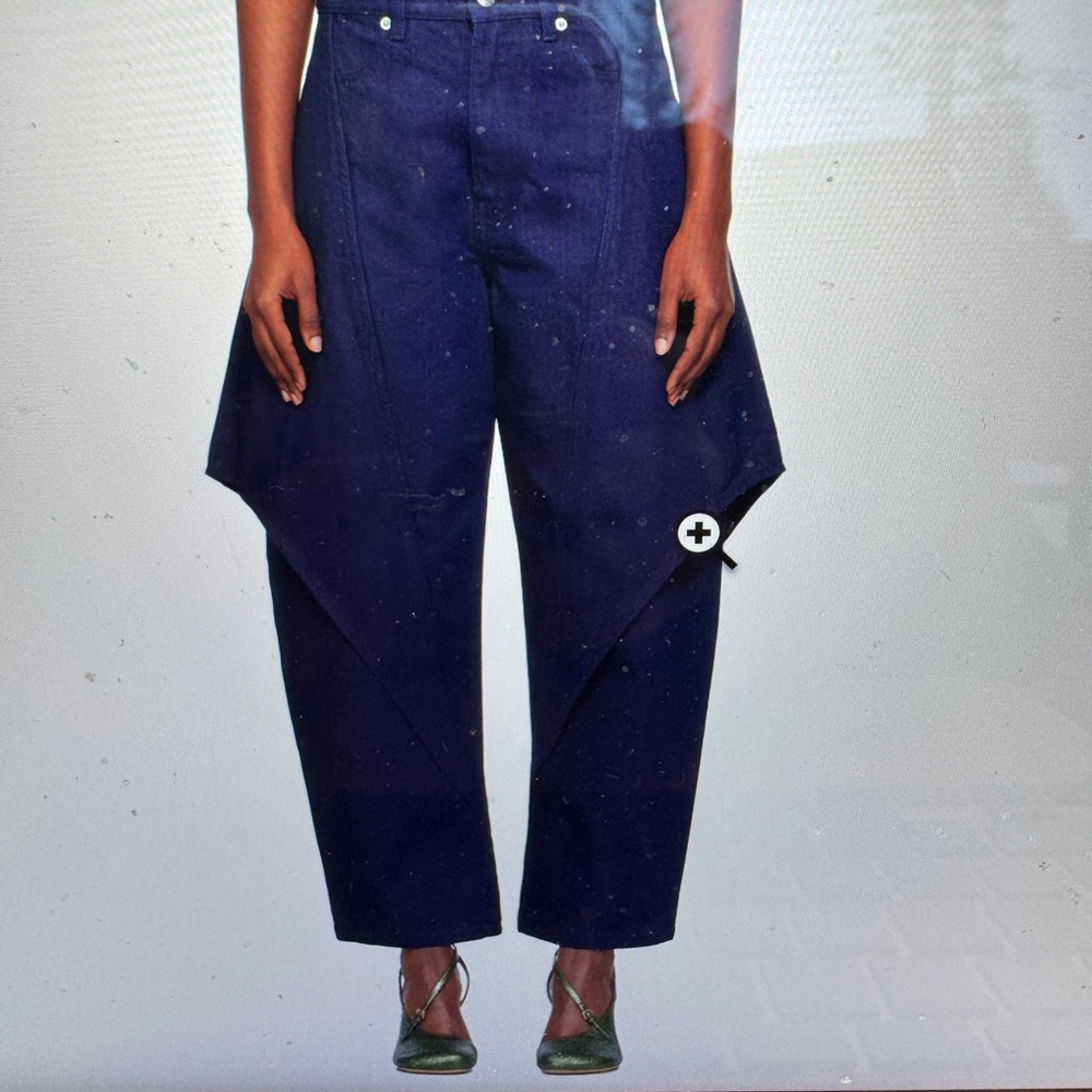 JW ANDERSON Dark Blue sculptural Jeans modern and cool